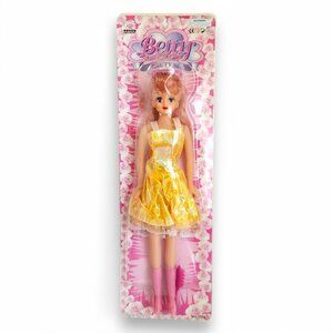 Huida Toy Betty Beauty Set Fashion Clone Doll Strawberry Blond Yellow Dress 11"